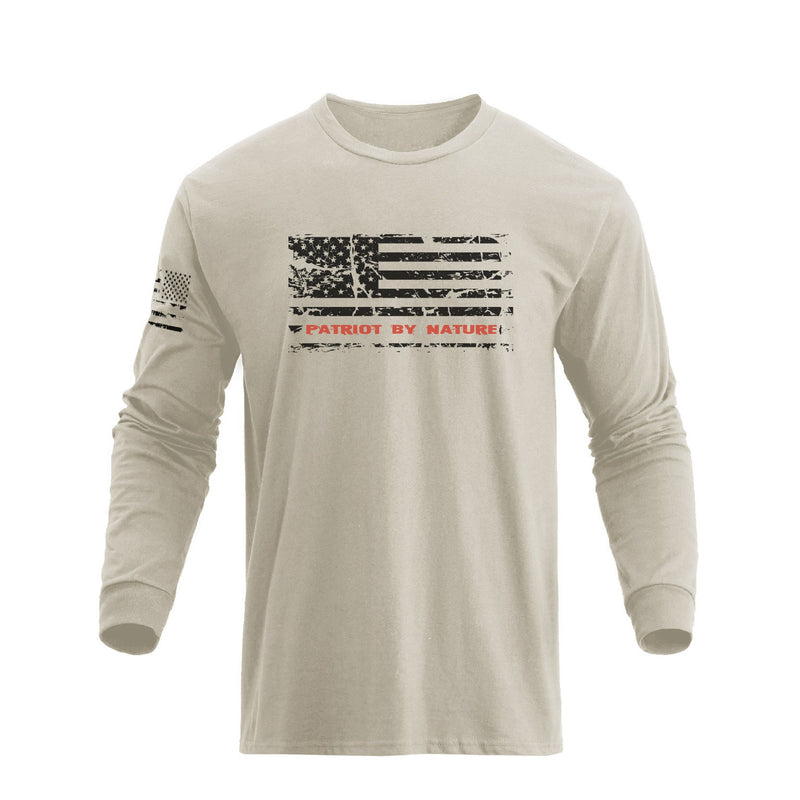 PATRIOT USA FLAG GRAPHIC LONG SLEEVE T-SHIRT