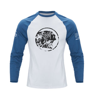 NATIVE AMERICAN RAGLAN GRAPHIC LONG SLEEVE T-SHIRT
