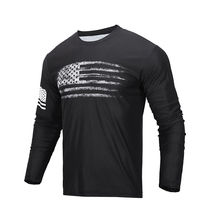 USA FLAG GRAPHIC LONG SLEEVE T-SHIRT