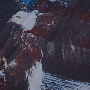 USA FLAG AND EAGLE PRINTED LONG SLEEVE T-SHIRT