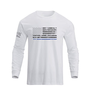 USA FLAG GRAPHIC LONG SLEEVE T-SHIRT