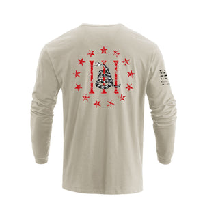 SNAKE USA FLAG GRAPHIC LONG SLEEVE T-SHIRT
