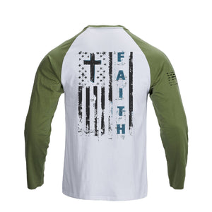 USA FLAG RAGLAN GRAPHIC LONG SLEEVE T-SHIRT