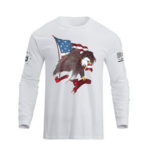 USA FLAG EAGLE GRAPHIC LONG SLEEVE T-SHIRT
