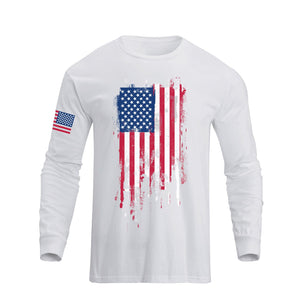 USA FLAG GRAPHIC LONG SLEEVE T-SHIRT