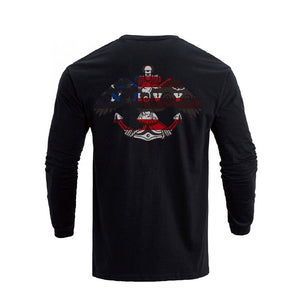 USA FLAG GRAPHIC LONG SLEEVE T-SHIRT