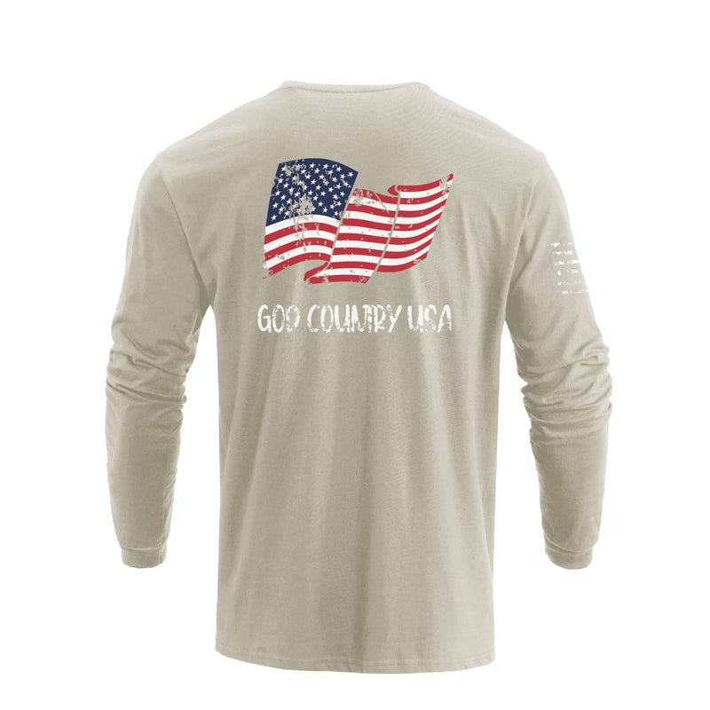 USA FLAG GRAPHIC LONG SLEEVE T-SHIRT