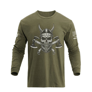 SKULL WARRIOR GRAPHIC LONG SLEEVE T-SHIRT