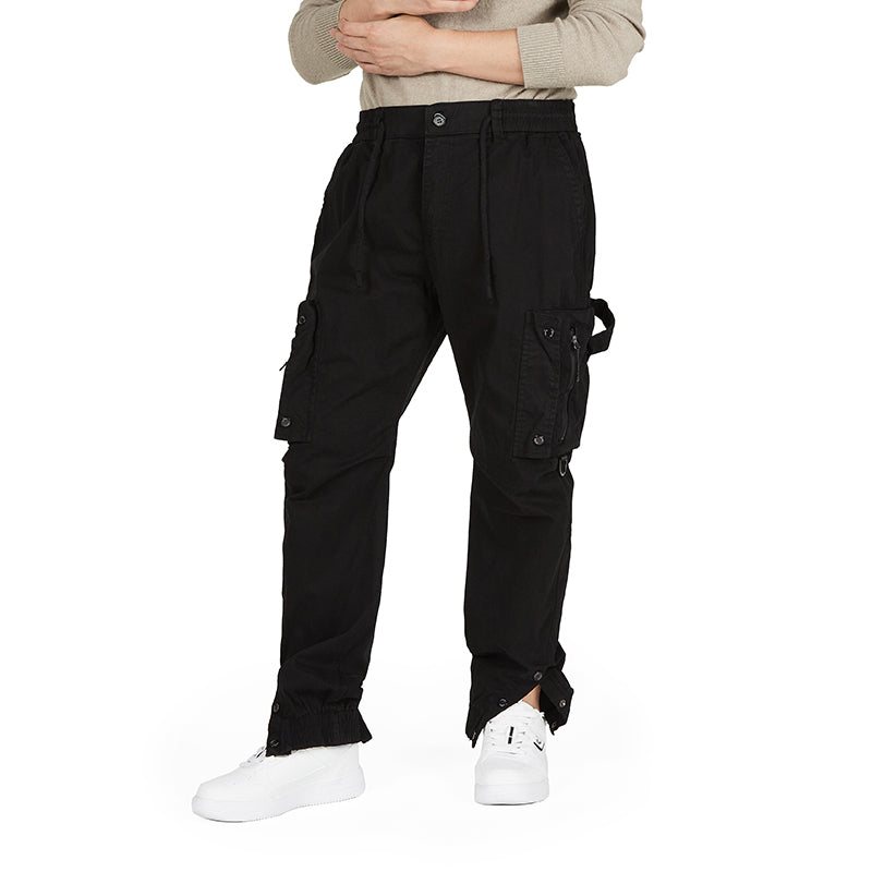 Pants For Men Pockets Cargo Pants 98Cotton 2Polyester Pants HYFOL