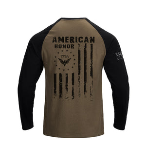 USA FLAG RAGLAN GRAPHIC LONG SLEEVE T-SHIRT