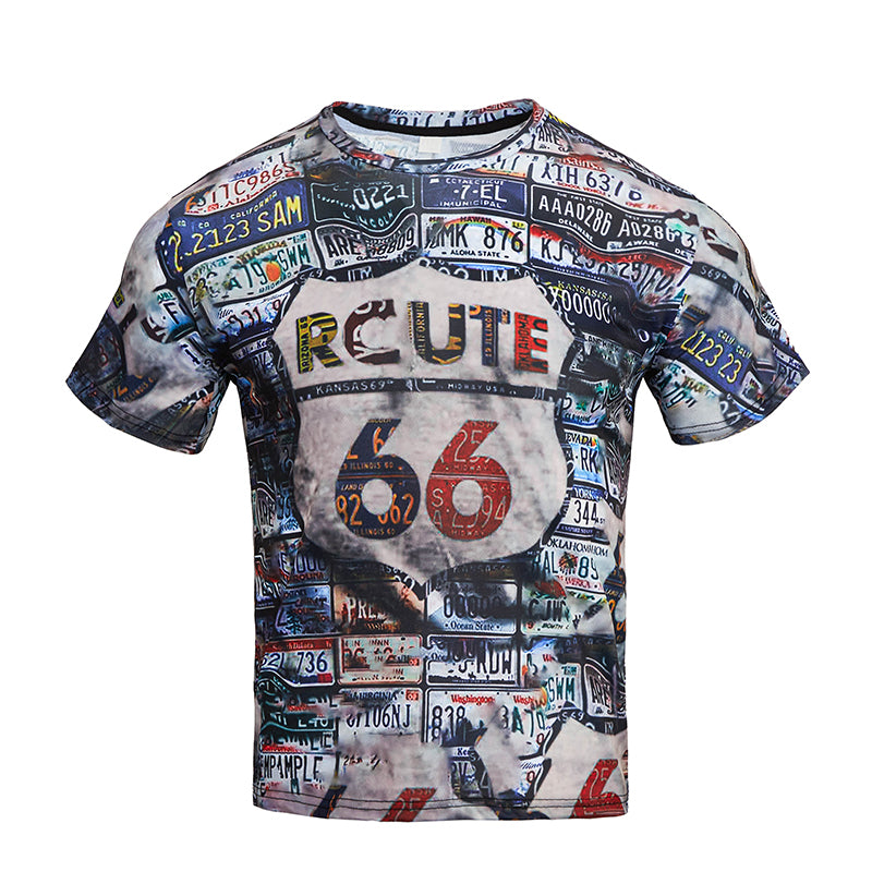 Men's Full Printed Short Sleeve Graphic T Shirt