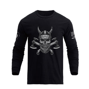 SKULL WARRIOR GRAPHIC LONG SLEEVE T-SHIRT