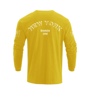 NEW YORK USA FLAG GRAPHIC LONG SLEEVE T-SHIRT