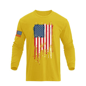 USA FLAG GRAPHIC LONG SLEEVE T-SHIRT