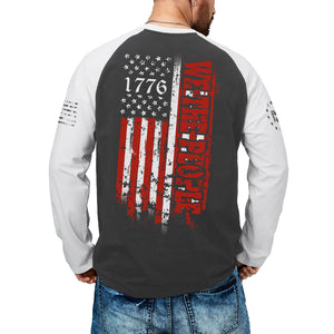 USA FLAG RAGLAN GRAPHIC LONG SLEEVE T-SHIRT