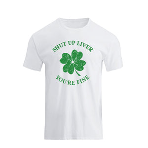 LUCKY SHAMROCK 100% COTTON GRAPHIC TEE