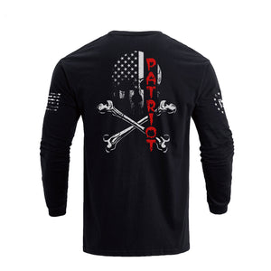 PATRIOT SKULL GRAPHIC LONG SLEEVE T-SHIRT