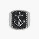 RETRO BOAT ANCHOR SQUARE SIGNET RING
