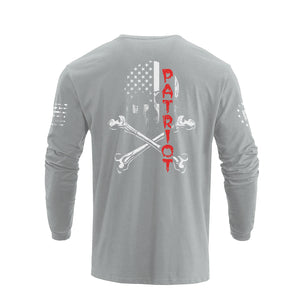 PATRIOT SKULL GRAPHIC LONG SLEEVE T-SHIRT