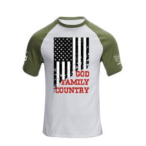 USA FLAG GFC RAGLAN GRAPHIC TEE