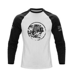NATIVE AMERICAN RAGLAN GRAPHIC LONG SLEEVE T-SHIRT