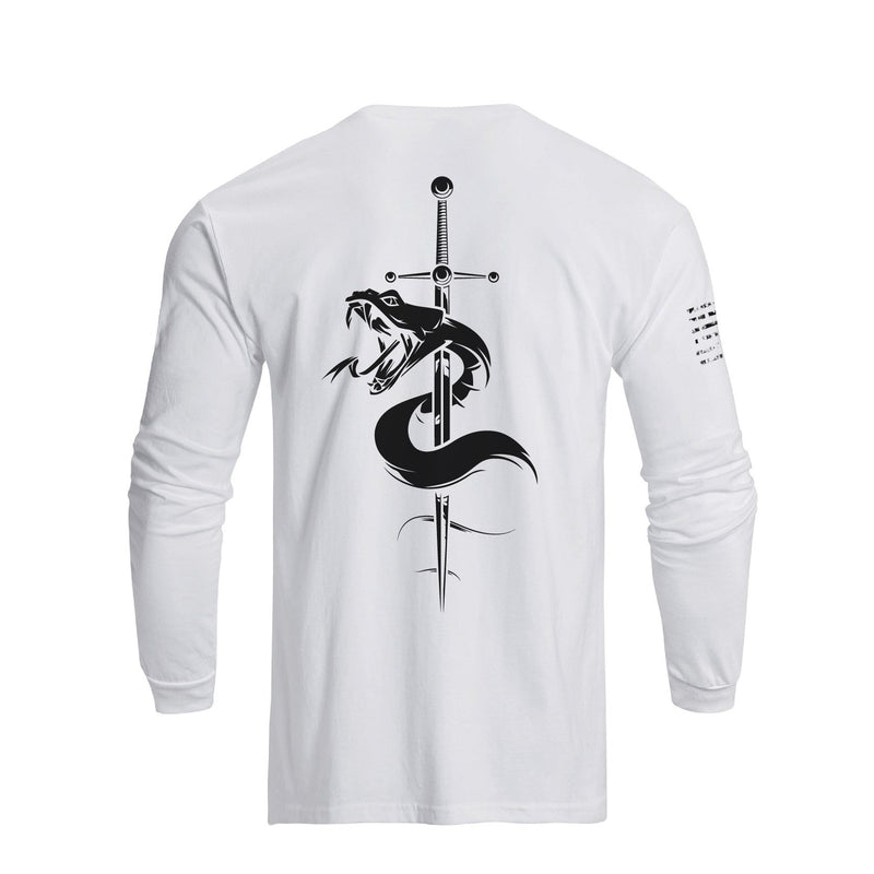 SNAKE CROSS GRAPHIC LONG SLEEVE T-SHIRT