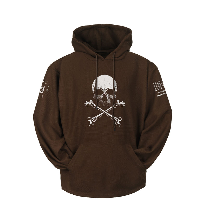 WAFFLE SKULL BREATHABLE HOODIE