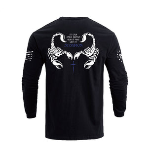 SCORPION CROSS GRAPHIC LONG SLEEVE T-SHIRT
