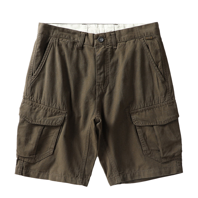 WASHED POCKETS 11'' INSEAM CARGO SHORTS