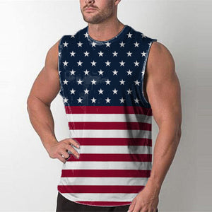 USA FLAG PRINTED TANK TOP