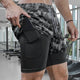 SKULL QUICKDRY POCKET 2 IN 1 18'' RUNNING SHORTS