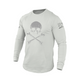 Camiseta de manga larga con estampado de calavera y ajuste relajado de 100% algodón para hombre - 18023